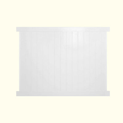 Pembroke 6 ft. H x 8 ft. W White Vinyl Privacy Fence Panel Kit - Super Arbor
