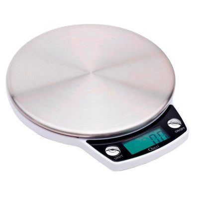 Precision Pro White Stainless Steel Digital Kitchen Scale with Oversized Weighing Platform - Super Arbor