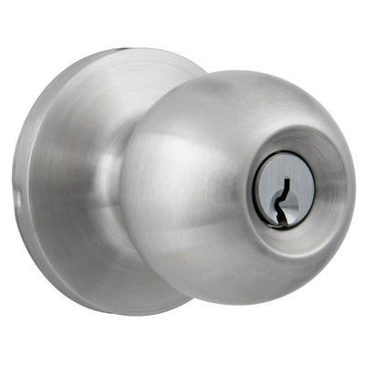 Commercial 2-1/8 in. Grade 2 Satin Chrome Storeroom Door Knob - Super Arbor