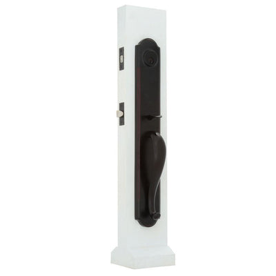 Elegance Single Cylinder Oil-Rubbed Bronze Philbrook Door Handleset with Impresa Knob - Super Arbor