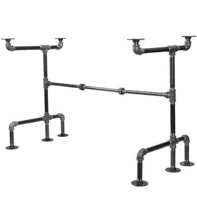 3/4 in. Black Steel Pipe 3.75 ft. L x 31 in. H  "M" Design Desk Kit - Super Arbor