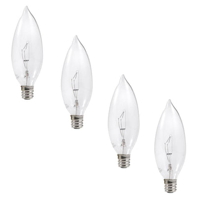 Sylvania 60-Watt Double Life B10 Incandescent Light Bulb (4-Pack) - Super Arbor