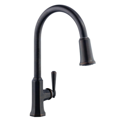 Sentio Single-Handle Pull-Down Sprayer Kitchen Faucet in Mediterranean Bronze - Super Arbor