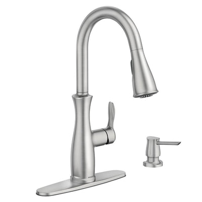 Nellis Single-Handle Pull-Down Sprayer Kitchen Faucet with Reflex and Power Clean in Spot Resist Stainless - Super Arbor
