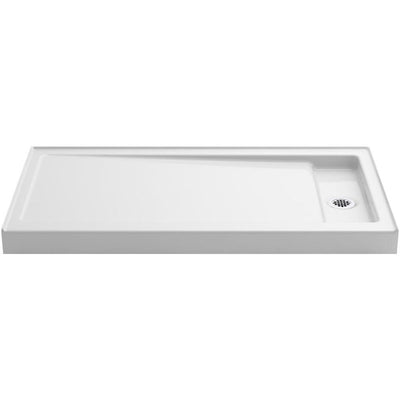 Bellwether 60 in. x 32 in. Cast Iron Single Threshold Shower Base with Right-Hand Center Drain in White - Super Arbor