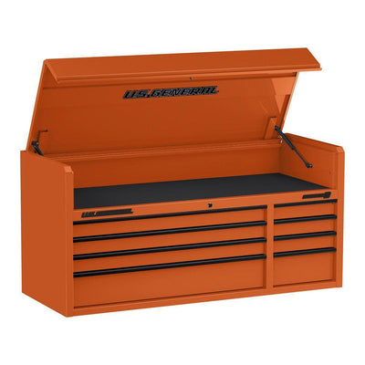 U.S. GENERAL 56 in. x 22 in. Top Chest, Series 3, Orange - Super Arbor