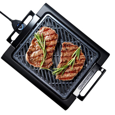 224 sq. in. Triple Layer Non-Stick Titanium and Diamond Infused Coating Electric Smoke-less Indoor Grill - Super Arbor