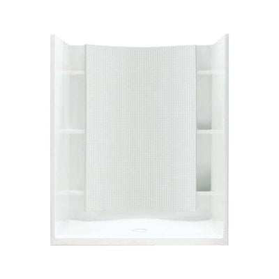 Sterling Accord White Vikrell Wall and Floor 4-Piece Alcove Shower Kit (Common: 36-in x 48-in; Actual: 77-in x 36-in x 48-in)