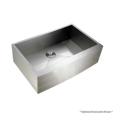 Handmade Farmhouse Apron-Front Stainless Steel 33 in. Single Bowl Kitchen Sink - Super Arbor