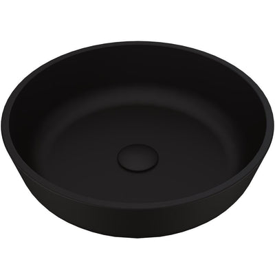 Black Round Modus MatteShell Glass Bathroom Vessel Sink - Super Arbor