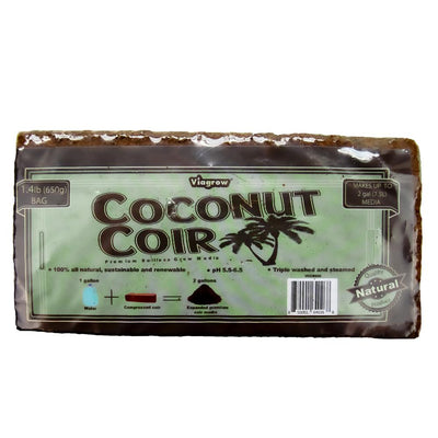 Viagrow 1.4 lbs./650 g Premium Soilless Grow Media Coconut Coir Brick - Super Arbor