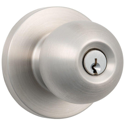 Heavy Duty Commercial Satin Chrome Entry Knob with Single Cylinder Deadbolt Combo - Super Arbor