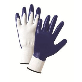 Blue Hawk Large 10-Pack Unisex Polyester Nitrile Dipped Multipurpose Gloves - Super Arbor