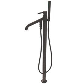 Kingston Brass Vintage Oil Rubbed Bronze 1-Handle Residential Freestanding Bathtub Faucet with Hand Shower - Super Arbor
