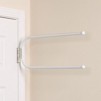 25 lb. Hinge-It Spacemake Double Bar Over The Door Hook in White - Super Arbor