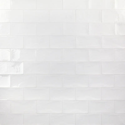 Ivy Hill Tile Barbados White 5 in. x 10 in. 9mm Polished Ceramic Wall Tile (30 pieces / 9.9 sq. ft. / box)