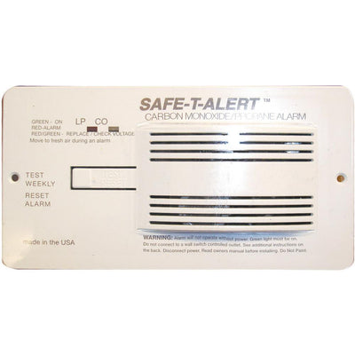 MTI Industries 70 Series 12-Volt Safe-T-Alert Flush Mount Dual Propane/LP and Carbon Monoxide Alarm in White - Super Arbor