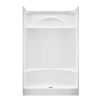 DELTA White Acrylic One-Piece Shower with Integrated Seat (Common: 36-in x 48-in; Actual: 76-in x 35.875-in x 47.875-in)