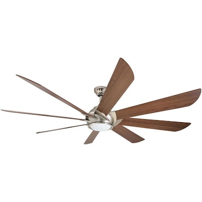 Harbor Breeze Hydra 70-in Brushed Nickel Indoor Ceiling Fan with Light Kit and Remote (8-Blade)