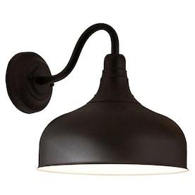 allen + roth Birchwood 12.5-in H Black Dark Sky LED Outdoor Wall Light - Hardwarestore Delivery