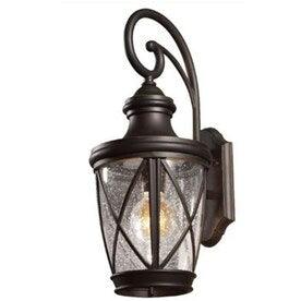 allen + roth Castine 20.38-in H Bronze Medium Base (E-26) Outdoor Wall Light - Hardwarestore Delivery