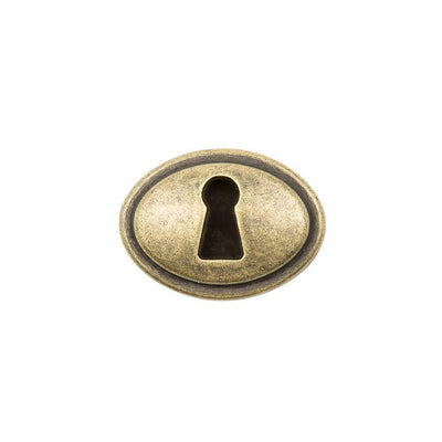 1-5/16 in. Antique Brass Faux Keyhole - Super Arbor