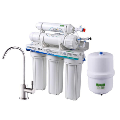 5-Stage Under Sink Reverse Osmosis Water Filtration System with 80 GPD Membrane and Brushed Nickel Faucet - Super Arbor