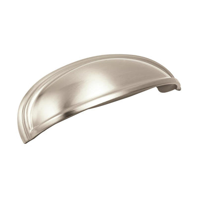 Ashby 4 in (102 mm) & 3 in (76 mm) Center-to-Center Satin Nickel Cabinet Drawer Cup Pull - Super Arbor