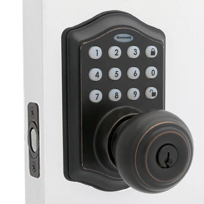 Oil Rubbed Bronze Keypad Electronic Knob Entry Door Lock - Super Arbor