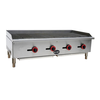 48 in. Gas Cooktop Charbroiler in Stainless Steel with 4 Burners - Super Arbor