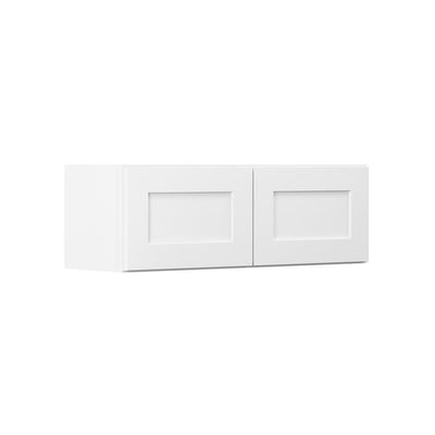 Shaker Ready To Assemble 30 in. W x 42 in. H x 12 in. D Plywood Wall Kitchen Cabinet in Denver White Painted Finish