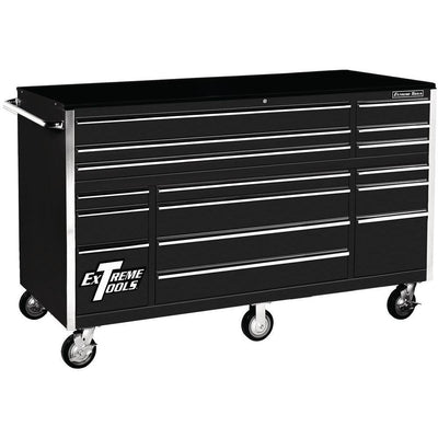 THD Series 72 in. 16-Drawer Roller Cabinet Tool Chest, Black - Super Arbor