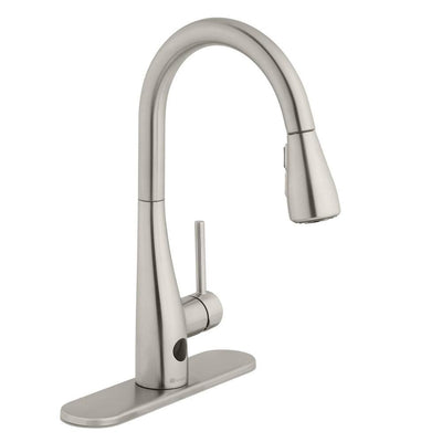 Nottely Touchless Single-Handle Pull-Down Kitchen Faucet with TurboSpray and FastMount in Stainless Steel - Super Arbor