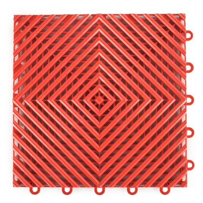 Greatmats Perforated Click 12-1/8 in. x 12-1/8 in. Black Plastic Garage Floor Tile (25-Pack)