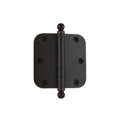 3.5 in. Ball Tip Residential Hinge with 5/8 in. Radius Corners in Timeless Bronze - Super Arbor