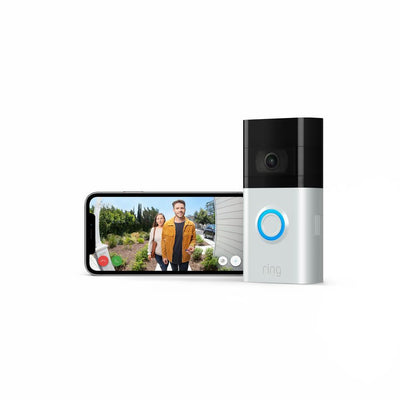 Wireless and Wired Video Doorbell 3 Smart Home Camera with Echo Show 5- Sandstone - Super Arbor