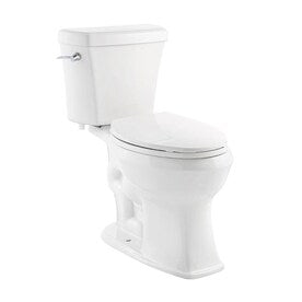New Lower Price; Jacuzzi Lyndsay White WaterSense Elongated Chair Height 2-Piece Toilet 12-in Rough-In Size - Super Arbor