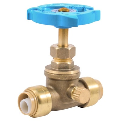 SharkBite Brass 1/2-in Push-to-Connect x 1/2-in Push-to-Connect Multi Turn Stop and Waste Valve