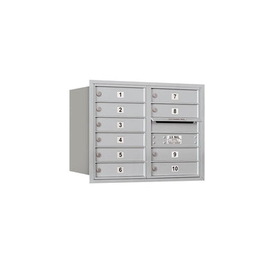 3700 Horizontal Series 10-Compartment Recessed Mount Mailbox - Super Arbor