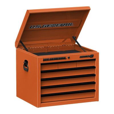 U.S. GENERAL 27 in. x 22 in. Top Chest, Series 3, Orange - Super Arbor