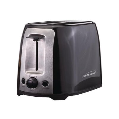 2-Slice Black Wide Slot Toaster with Cool-Touch Exterior - Super Arbor