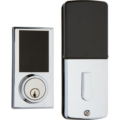 Polished Chrome Touchscreen Z-Wave Smartlock Single Cylinder Deadbolt - Super Arbor