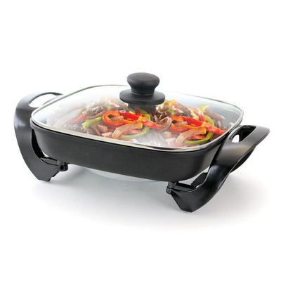 11.5 in. Black Non-Stick Electric Skillet Grill - Super Arbor