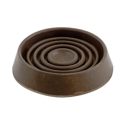 1-1/2 in. Brown Smooth Rubber Furniture Cups (4 per Pack) - Super Arbor