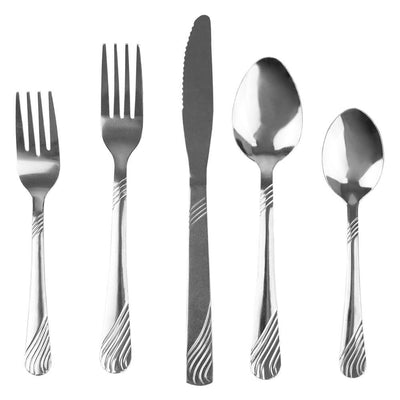 River 20-Piece Stainless Steel Flatware Set - Super Arbor