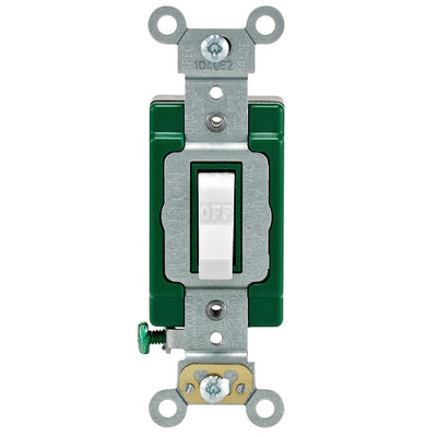 30 Amp Industrial Double Pole Switch, White - Super Arbor