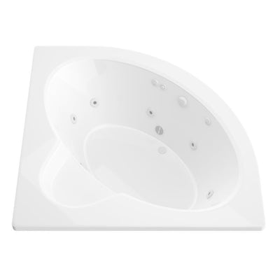 Jaspers 5 ft. Acrylic Corner Drop-in Whirlpool Bathtub in White - Super Arbor