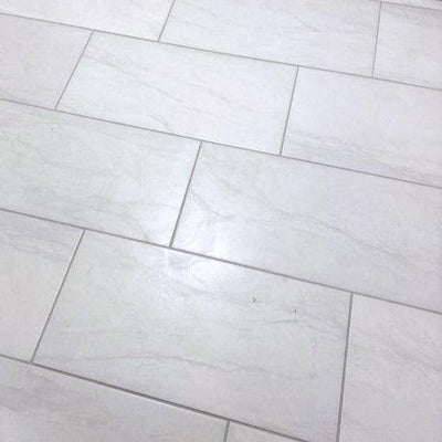 Alexandra White 12 in. x 24 in. Matte Porcelain Marble Look Floor and Wall Tile (16 sq. ft./Case)