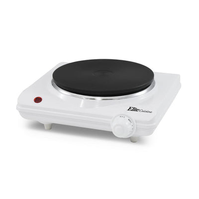 Cuisine Single Burner 6 in. Black Hot Plate with Temperature Control - Super Arbor