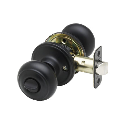 Colonial Black Privacy Bed/Bath Door Knob - Super Arbor